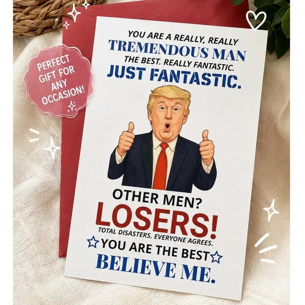 Funny Trump Father's Day Card Gift for Dad‎ Husband Grandpa Greeting Card NEW